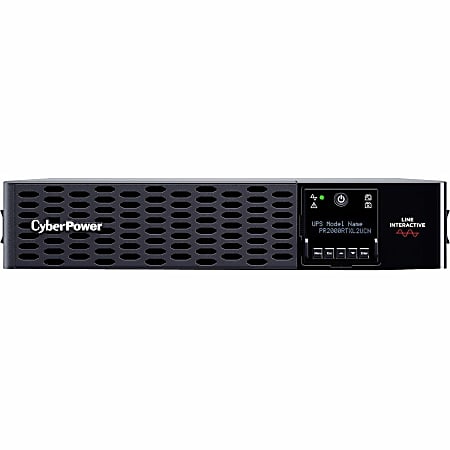 CyberPower PR2000RTXL2UCN Smart App Sinewave UPS Systems - 2000VA/2000W, 120 VAC, NEMA 5-20P, 2U, Rack/Tower, 8 Outlets, LCD- PR2000RTXL2UCN