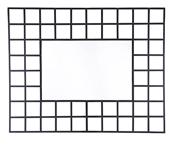 Zuo Modern Cuadritos Rectangular Mirror, 39 13/16"H x 31 15/16"W x 5/8"D, Black
