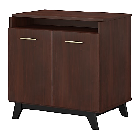 kathy ireland Office® by Bush Business Furniture Centura Small Storage Cabinet With Doors, Century Walnut, Standard Delivery
