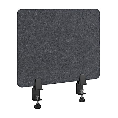 WorkPro® Motiva Desktop Privacy Screen, 18”H x 22”W x 2”D, Cool Charcoal, Installation Included