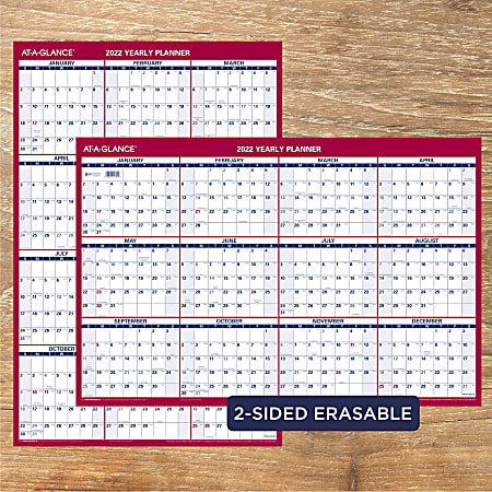 At A Glance Erasable Calendar 2022 Pm26B28 - Office Depot