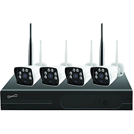 Supersonic Wireless Security Camera System with 4x FHD Indoor/Outdoor Cameras - Network Video Recorder, Camera - SC5004NVR