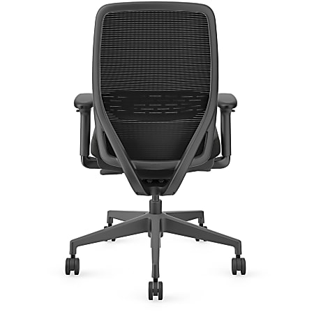 HON Nucleus Task Chair KD - Black Fabric Seat - Black Back - Armrest - 1 Each