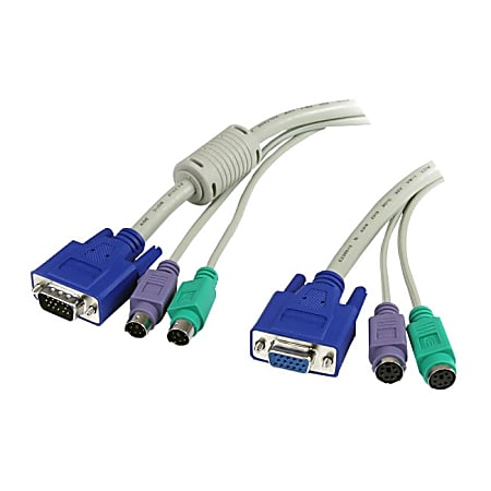 StarTech.com 15 ft 3-in-1 PS/2 KVM Extension Cable