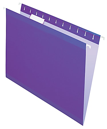 Pendaflex® Premium Reinforced Color Hanging Folders, Letter Size, Violet, Pack Of 25