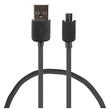 Vivitar OD2003 USB-A To Micro USB Cable, 3', Black