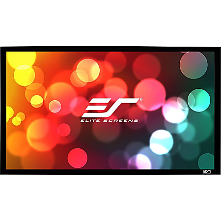 Elite Screens Sable Frame - 150-inch Diagonal 16:9, 8K 4K Ultra HD Ready Ceiling Light Rejecting and Ambient Light Rejecting Fixed Frame Projector Screen, CineGrey 3D? Projection Material, ER150DHD3"