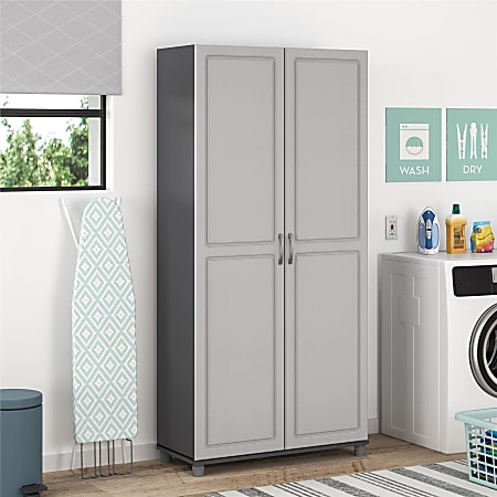 Ameriwood™ Home Kendall 36 Utility Storage Cabinet, 5 Shelves, Gray