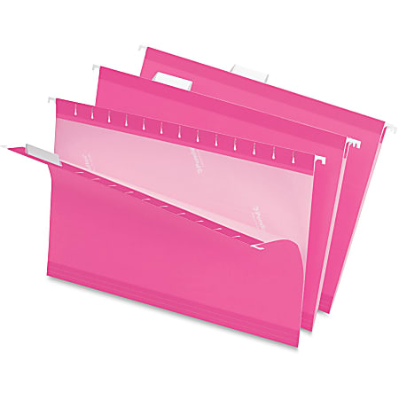 Pendaflex® Premium Reinforced Color Hanging Folders, Legal Size, Pink, Pack Of 25