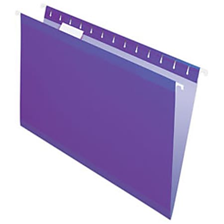 Pendaflex® Premium Reinforced Color Hanging Folders, Legal Size, Violet, Pack Of 25