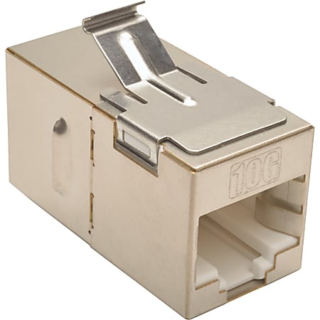 Eaton Tripp Lite Series Cat6a Straight-Through Modular Shielded In-Line Snap-In Coupler (RJ45 F/F), TAA, N235001SH6A