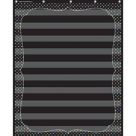 Teacher Created Resources Chalkboard Brights 10 Pocket Chart - Theme/Subject: Learning - Skill Learning: Chart - 1 Each
