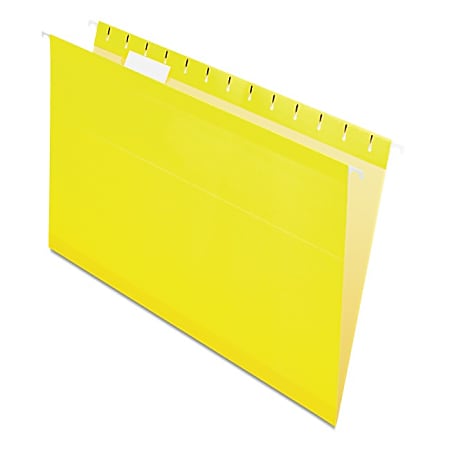 Pendaflex® Premium Reinforced Color Hanging Folders, Legal Size, Yellow, Pack Of 25