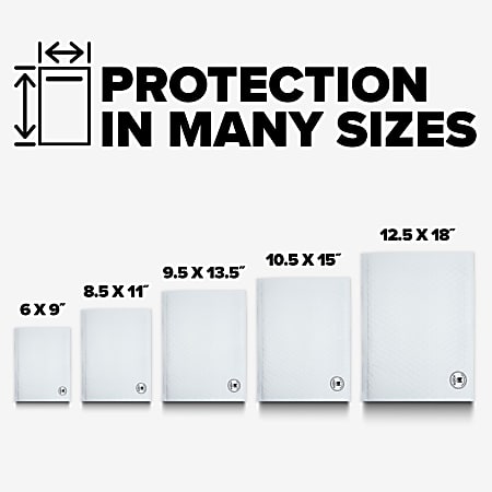 Scotch Poly Bubble Mailer 8915R 5 1 EF White Large Size 5 Inside ...