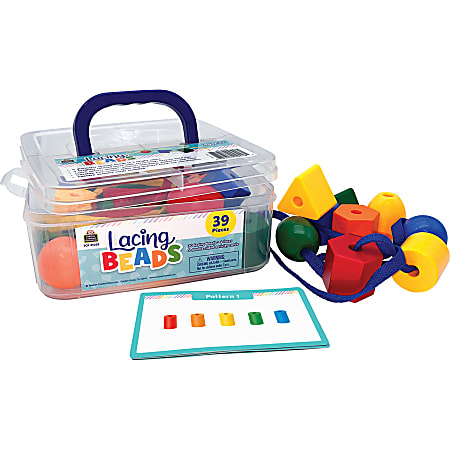 Teacher Created Resources Lacing Beads, Multicolor
