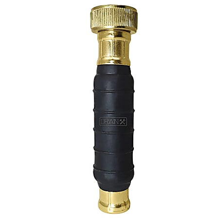 DrainX® Hydro-Pressure Dual-Valve Drain-Cleaning Bladder, Fits 1” To 2” Drainpipes, Black