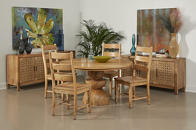Coast to Coast Lancaster Wooden Round Dining Table, 30"H x 54"W x 54"D, Natural