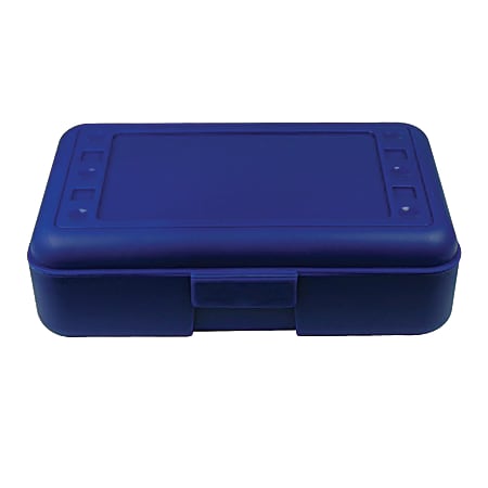 Romanoff Products Pencil Boxes, 8 1/2"H x 5 1/2"W x 2 1/2"D, Blue, Pack Of 12