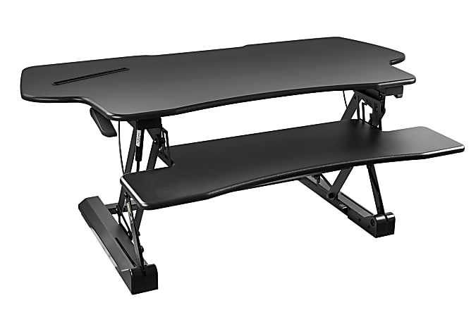 Mount-It! 49"W Height-Adjustable Standing Desk Converter, Black