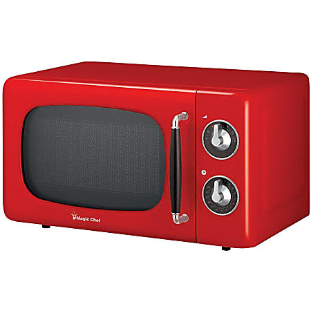 Magic Chef MCD770CR .7 Cubic -ft 700-Watt Retro Microwave (Red) - Single - 0.7 ft³ Capacity - Microwave - MCD770CR