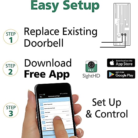 Alc awf71d sighthd deals video doorbell
