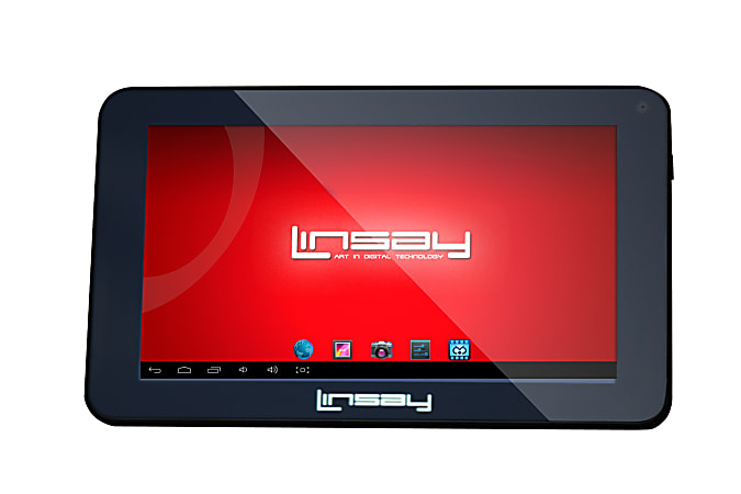 LINSAY Quad-Core Dual Cam Tablet,7" Screen, 512MB Memory, 8GB Storage, Android 4.4 KitKat
