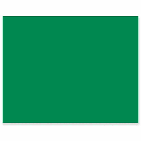 Pacon® Peacock® 100% Recycled Railroad Board, 22" x 28", 4-Ply, Holiday Green, Carton Of 25 Sheets
