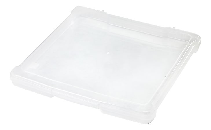 IRIS Slim Portable Project Cases, 14-1/3" x 14-1/4" x 1-5/8", Clear, Pack Of 10 Cases