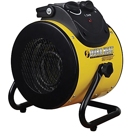 DuraHeat 1500 Watts Electric Fan Heater, 12.75"H x 11"W, Yellow