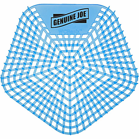 Genuine Joe Urinal Screens - Lasts upto 30 Days - Dual Sided Design - 10 / Carton - Blue