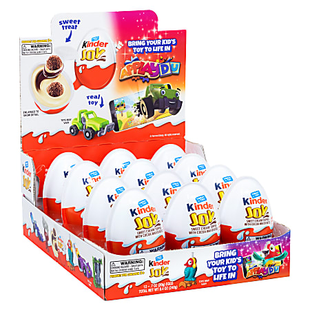 Kinder Joy Easter Eggs Cream and Chocolatey Wafers with Toy Inside, 0.7 Oz.  (Pack of 15)