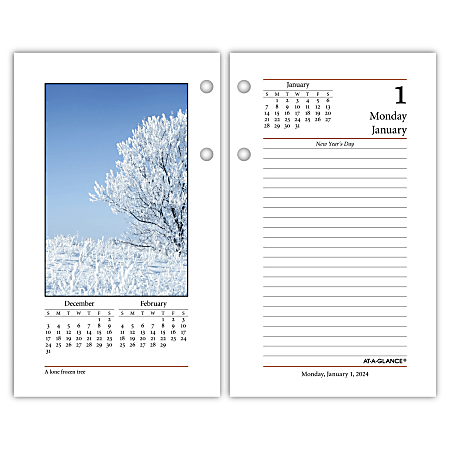 2024 AT-A-GLANCE® Daily Photographic Loose-Leaf Desk Calendar