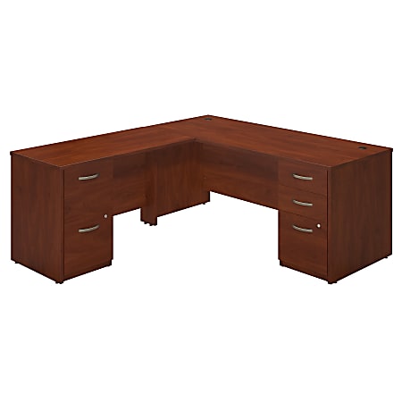 Bush Business Furniture Components Elite 72"W x 30"D L-Shaped Desk With 2- And 3-Drawer Pedestals, Hansen Cherry, Standard Delivery
