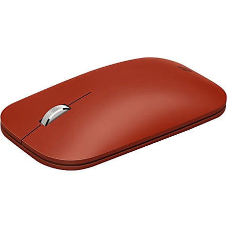 Microsoft Surface Mobile Mouse - BlueTrack - Wireless - Bluetooth/Radio Frequency - 2.40 GHz - Poppy Red - Scroll Wheel - Symmetrical