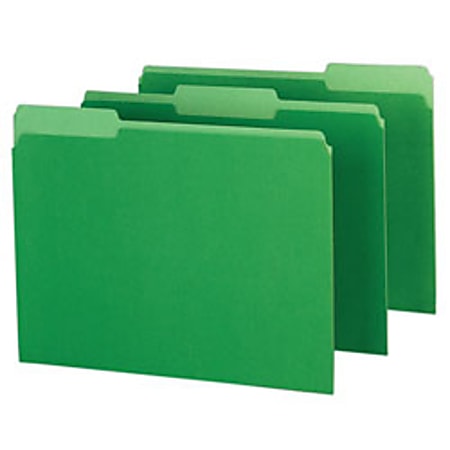 Pendaflex® Color Interior File Folders, 1/3 Cut, Letter Size, Bright Green, Pack Of 100