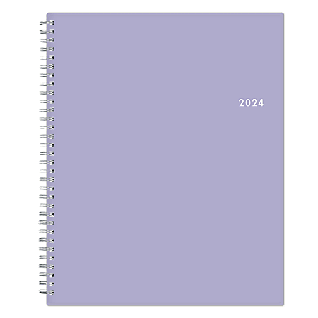 2024 Blue Sky™ Leeya Weekly/Monthly Planning Calendar, 8-1/2" x 11", Lavender, January to December