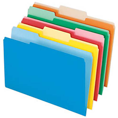 Pendaflex® Color Interior File Folders, 1/3 Cut, Legal Size, Assorted Colors #1, Pack Of 100