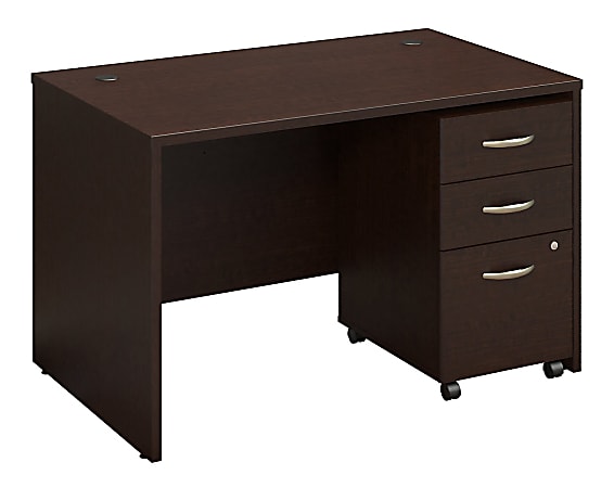 Bush Business Furniture Components Elite 48"W x 30"D Desk With 3-Drawer Mobile Pedestal, Mocha Cherry, Standard Delivery