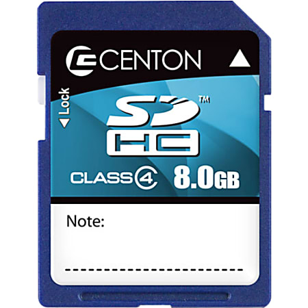 Centon Essential - Flash memory card - 8 GB - Class 4 - SDHC - blue