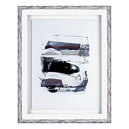Lorell® Abstract Design Framed Artwork, 35-1/2" x 27-1/2", Black/White