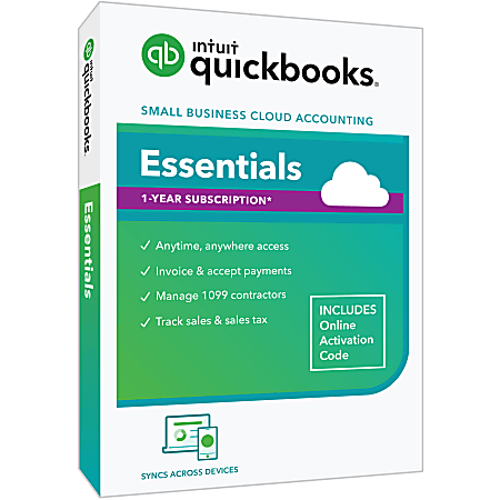 QuickBooks® Online Essentials 2023 For PC, 1-Year Subscription, Windows® 10, Product Key