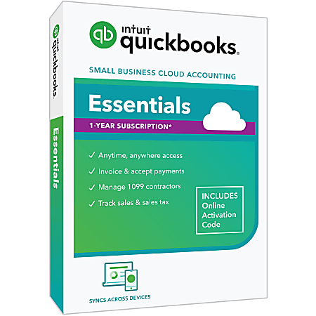 QuickBooks&reg; Online Essentials 2023 For PC, 1-Year Subscription, Windows&reg; 10, Product Key