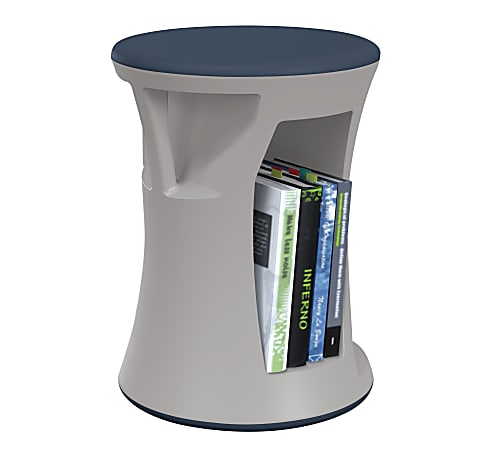 MooreCo Hierarchy Flipz Stacking Rocking Stool, Gray/Navy