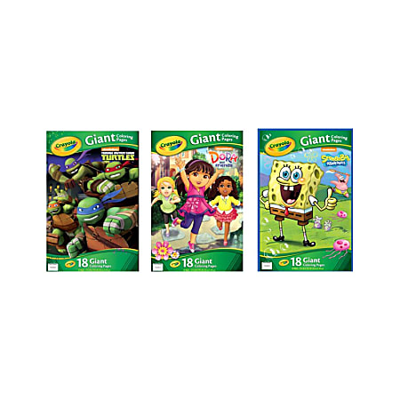 Crayola® Giant Coloring Book, Nickelodeon, 13 1/2" x 19 1/2", Pad Of 20 Pages