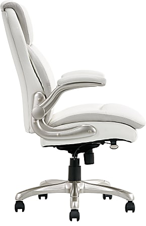 Office depot white on sale leather chair