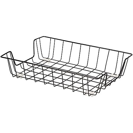 Lorell Wire Letter Tray - 1 Compartment(s) - 3" Height x 10" Width x 14" Depth x 14" Length - Black - Metal, Wire - 1 Each