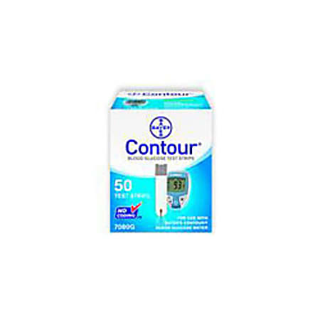 Bayer Contour® Blood Glucose Test Strips, Box Of 50