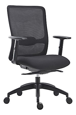 Lorell® SOHO Fabric High-Back Chair, Black