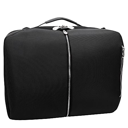 McKleinUSA East Side Nylon 2-in-1 Laptop & Tablet Convertible Travel Backpack With 17" Laptop Pocket, Black