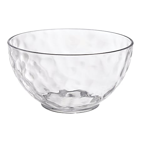Amscan Hammered Plastic Bowls, 11 Oz, Clear, Set Of 3 Bowls